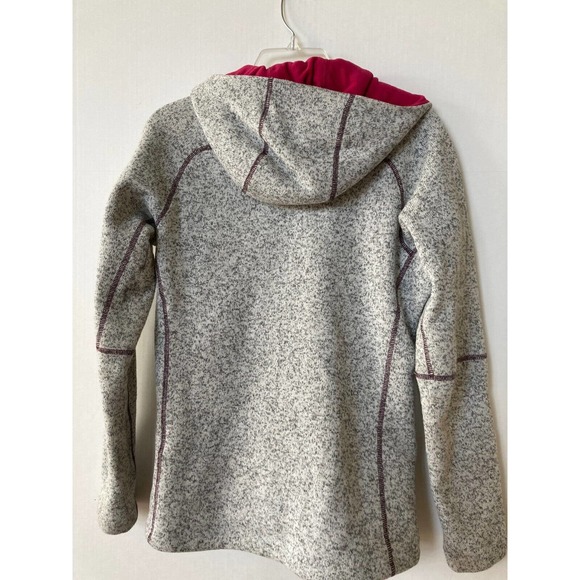 Haglofs Womens Knit Fleece Zip Jacket Gray Sz M Swook Hood Sweden - Picture 6 of 6